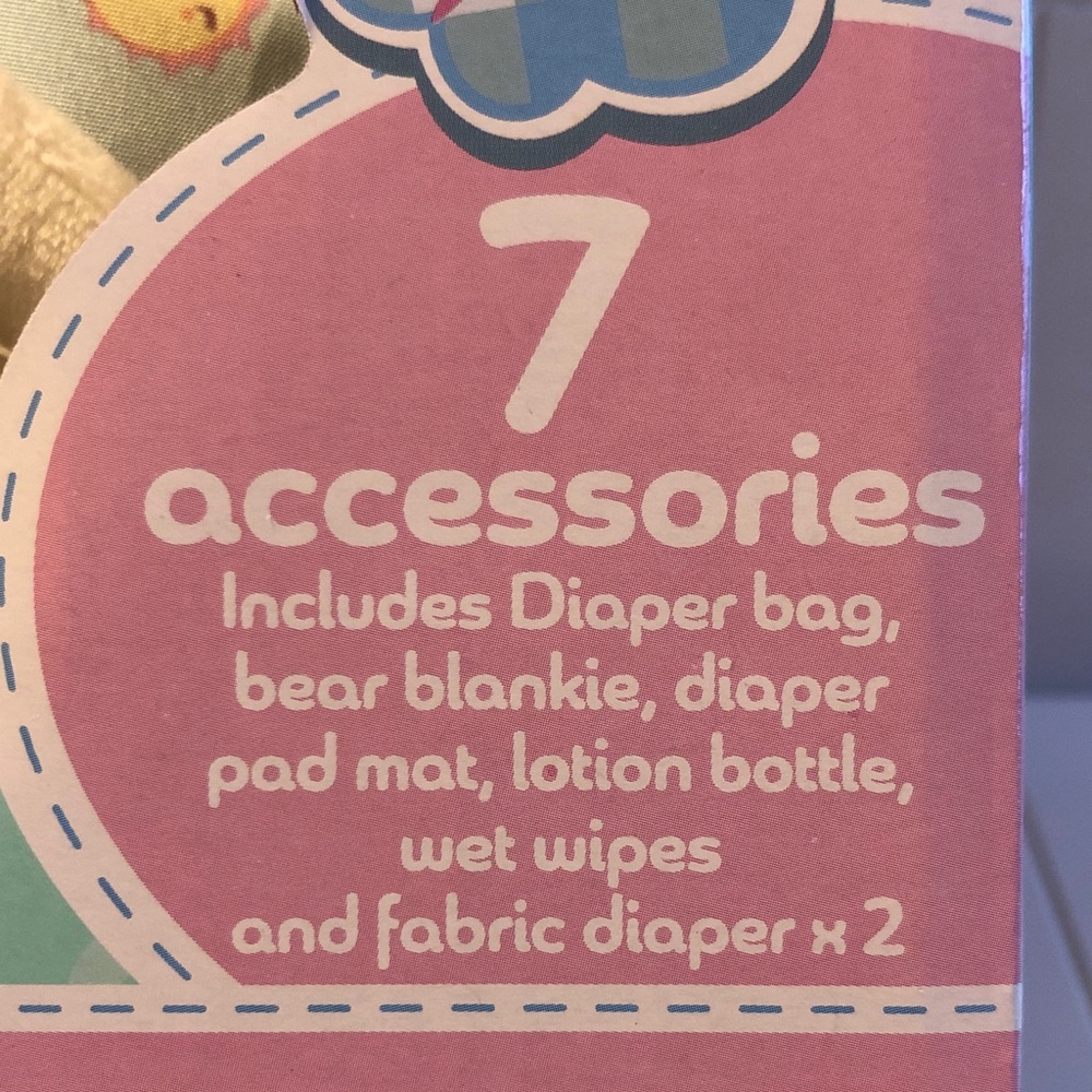 Baby Bella Diaper Bag Set - White Bear Blanket & Pastel Accessories BRAND NEW! - Picture 2 of 3